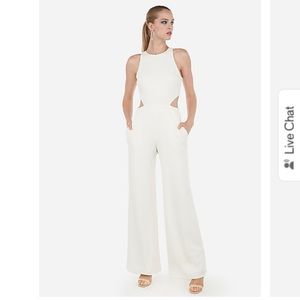 Express- white, cut out jumpsuit